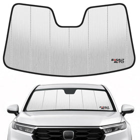 BasaltAuto front view showing precise windshield fit and full coverage benefit