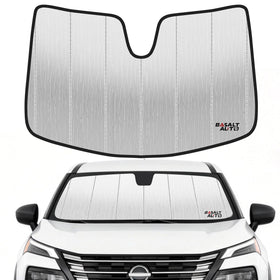 BasaltAuto front view showing complete sun shade coverage and neat packaging benefit