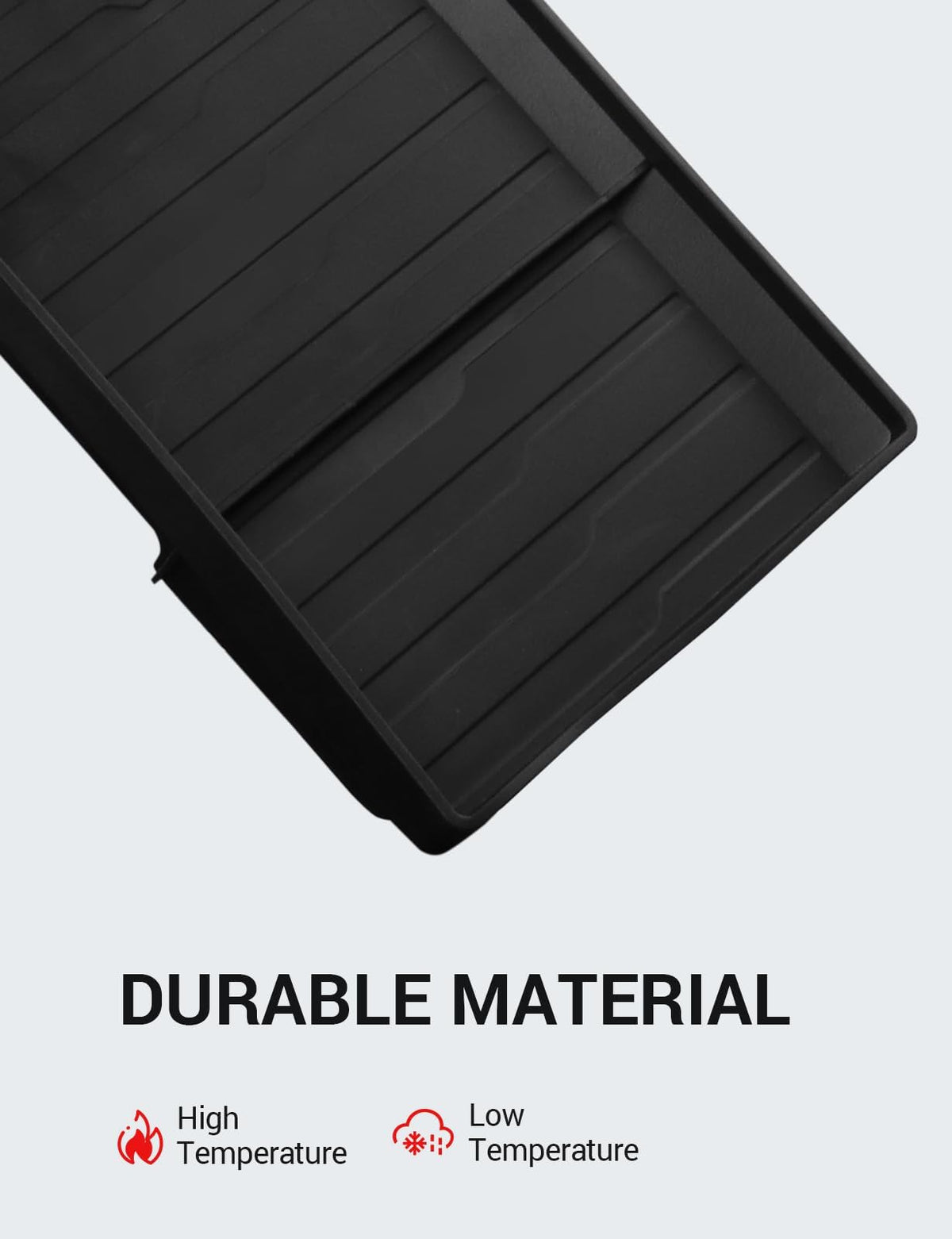 BASENOR adhesive base detail showing secure fix and no-rattle benefit