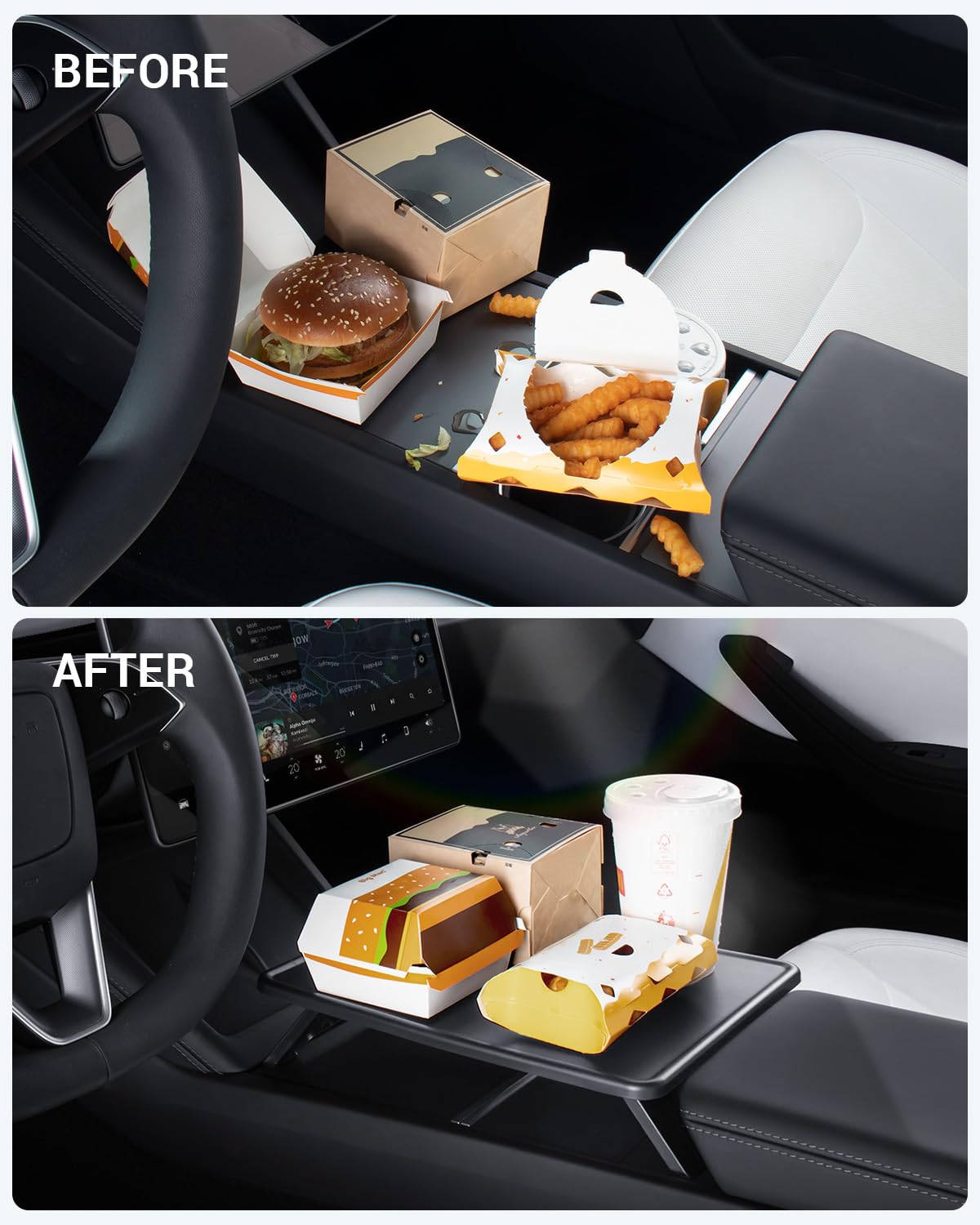 BASENOR folded compact storage inside door pocket, saves space when not used