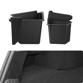 BASENOR front view installed in Model Y trunk, tidy secure storage