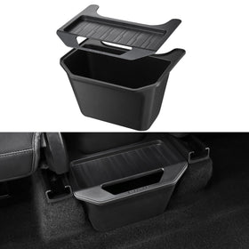 BASENOR front installed showing neat rear console storage and tidy cabin