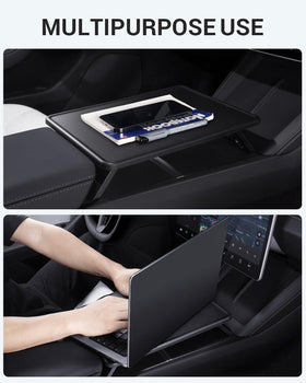 BASENOR in use with laptop on tray, creates a portable work surface
