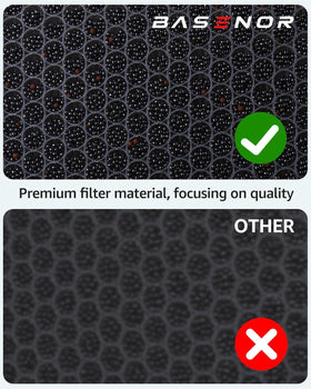 BASENOR product label close-up showing model and replacement guidance