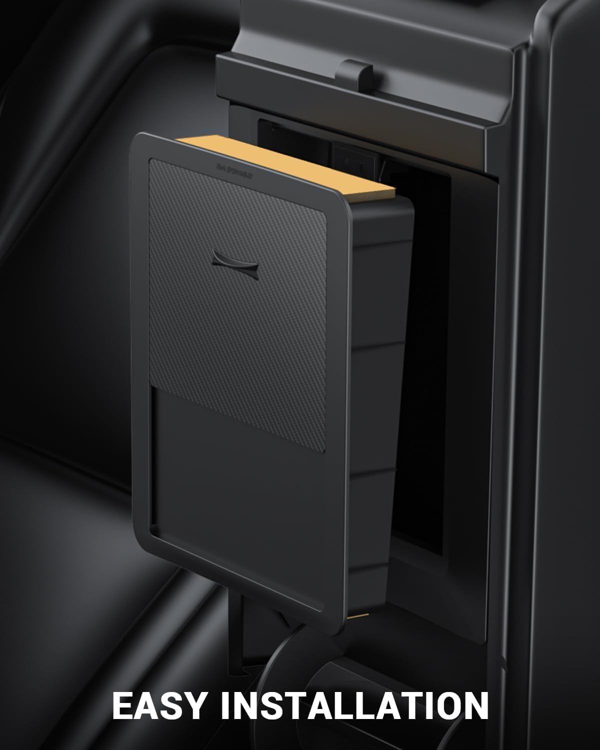 BASENOR lifestyle inside Tesla cabin improving cabin organization