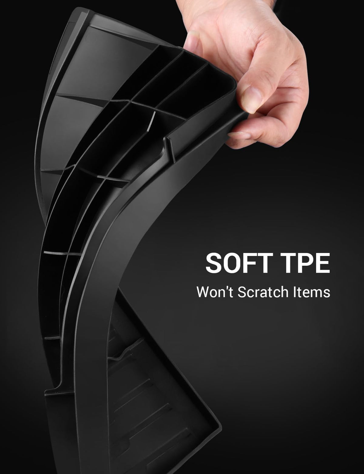 BASENOR silicone material flex demonstration showing durable resilience