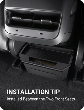 BASENOR installed under Model 3 rear exhaust port showing gap-free integration