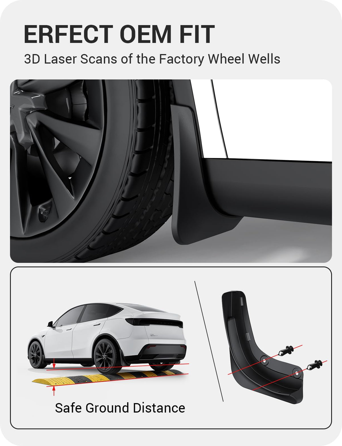 BASENOR underbody detail showing precise alignment with Tesla mounting points