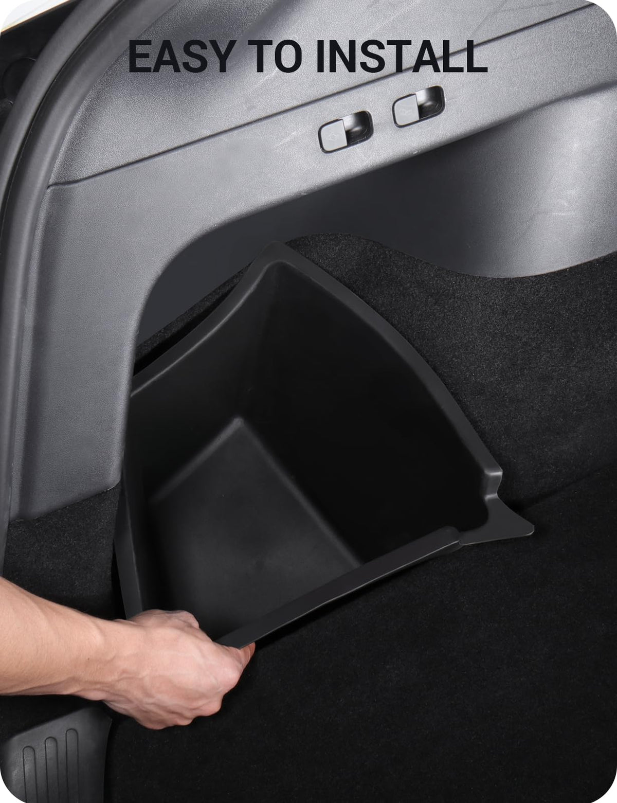 BASENOR overhead trunk integration shot, preserves cargo floor space