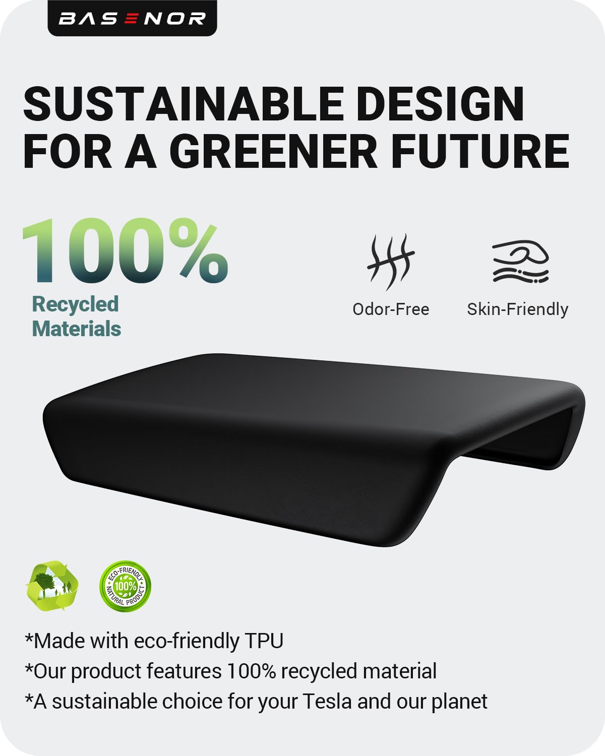 BASENOR packaging and inserts showcasing sustainable materials and kit contents