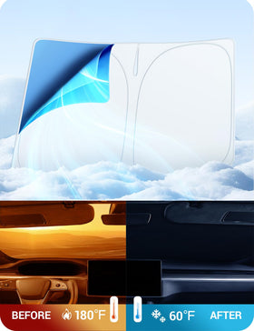 BASENOR reflective surface close-up reflecting sunlight to reduce cabin heat