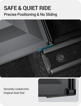 BASENOR side shoulder insert engaged with seat rail for secure non-slip positioning