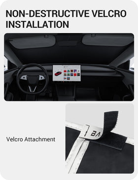 BASENOR size comparison with steering wheel to show precise windshield fit