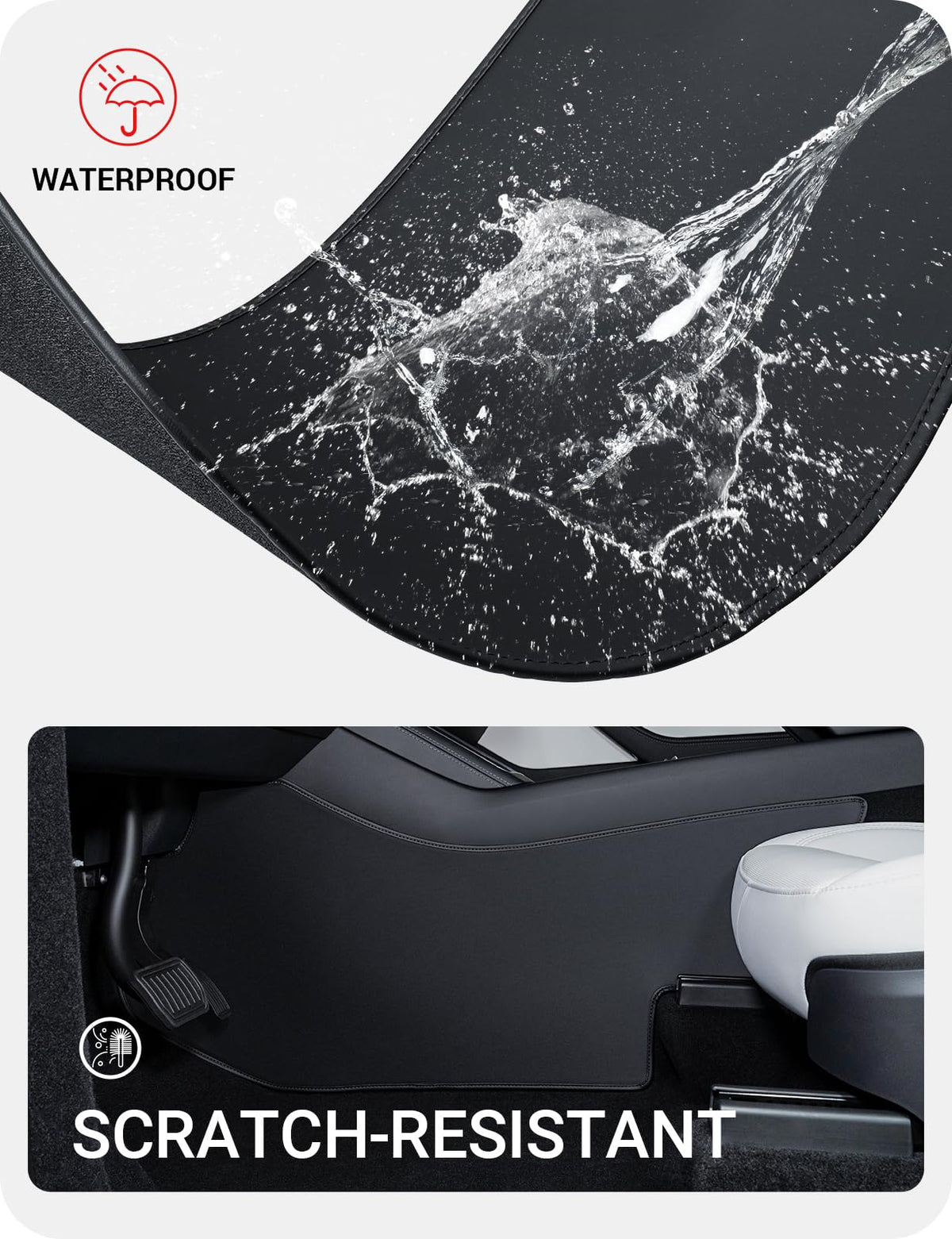 BASENOR hand size comparison showing scale and exact fit for Model Y console