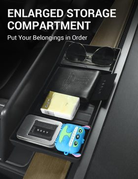 BASENOR tray holding sunglasses and tissues for quick easy access