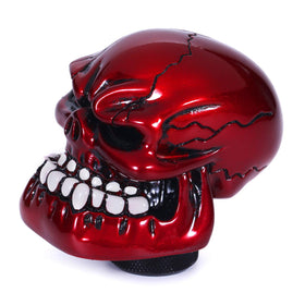 Bashineng red skull front view showing bold styling and cabin upgrade benefit