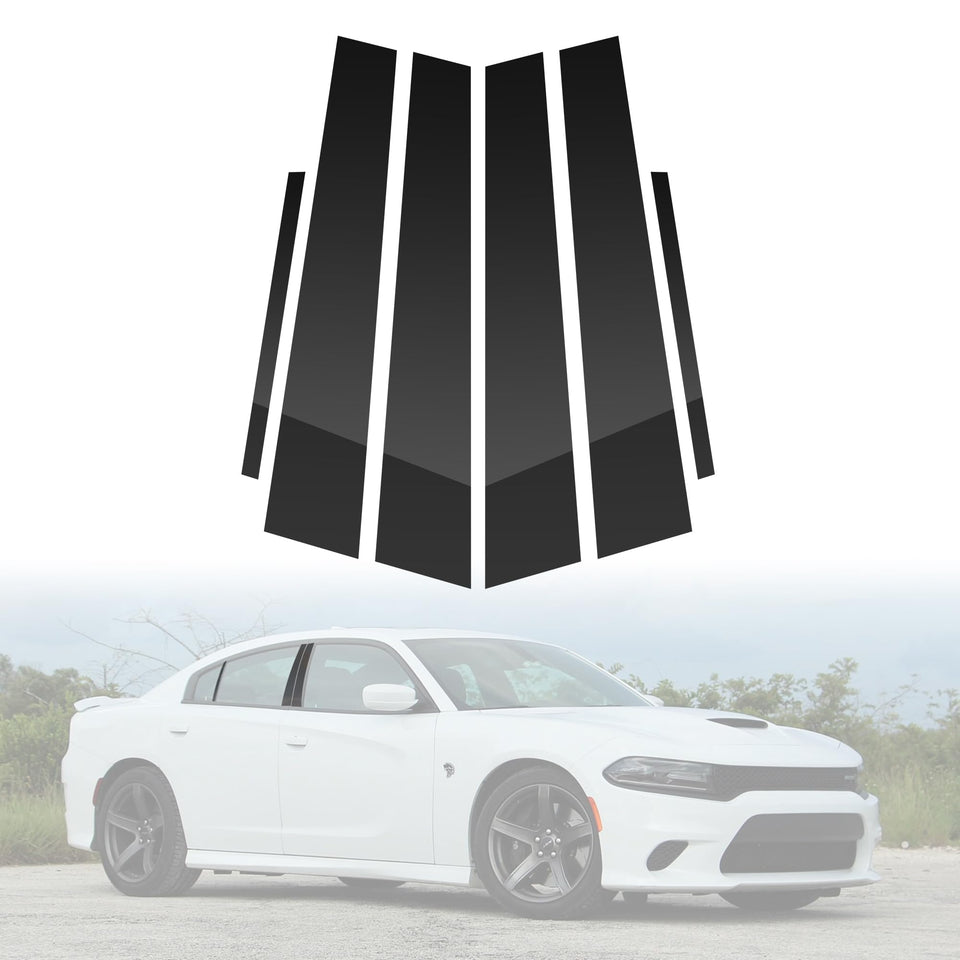 BASIKER front packaging showing full 6-piece pillar trim kit and fitment details