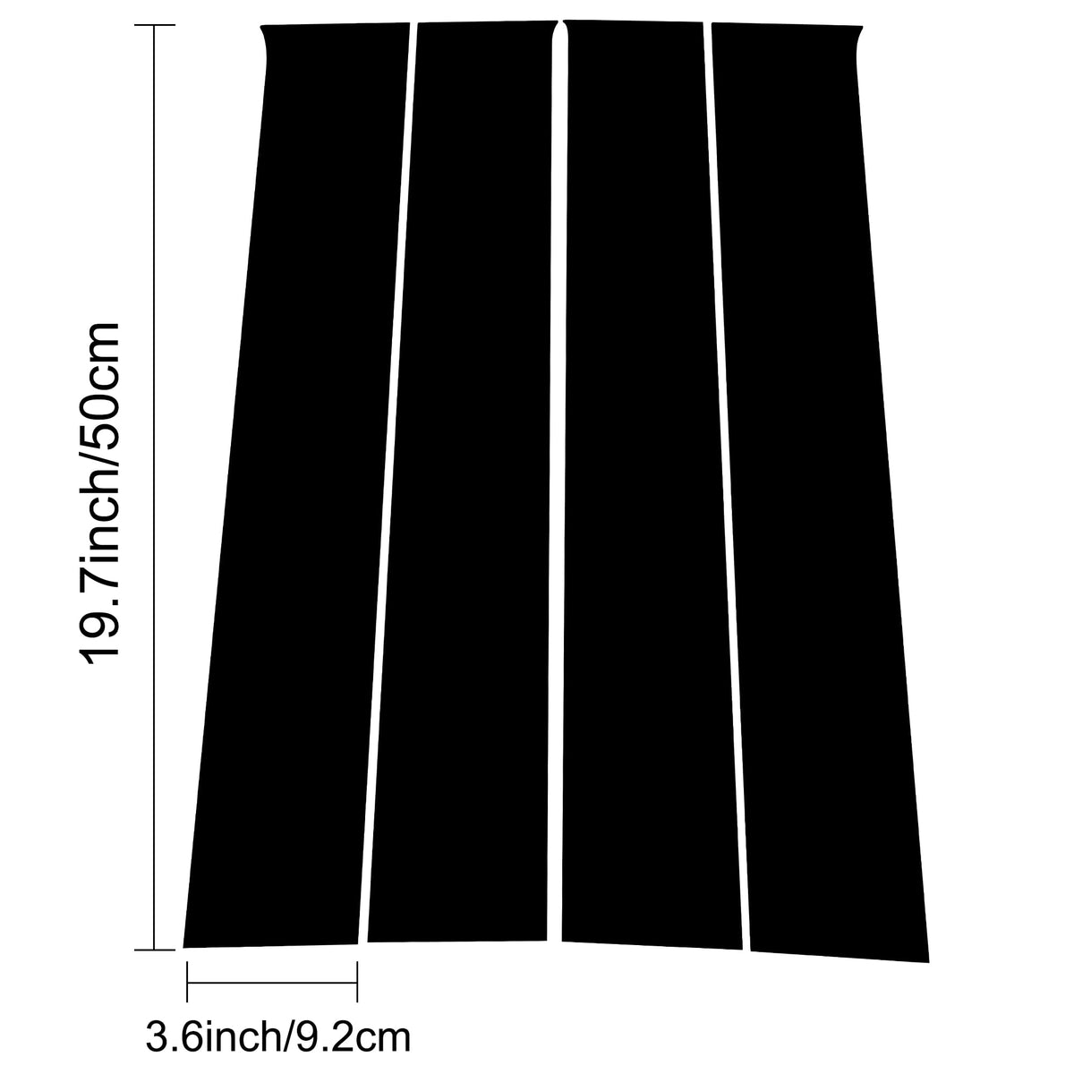 BASIKER trim next to ruler for scale ensuring correct fitment
