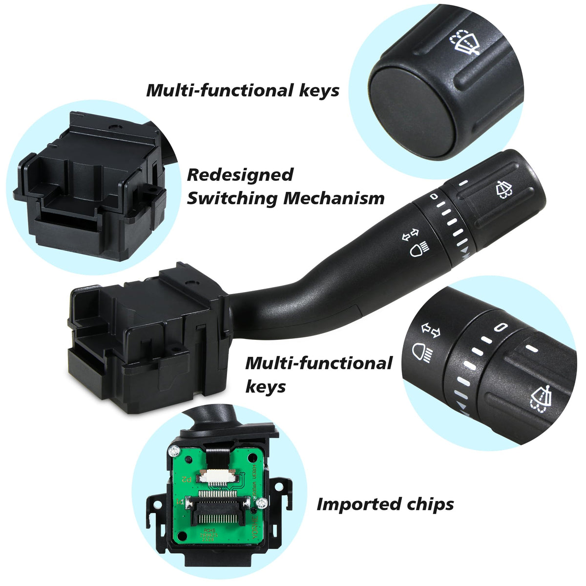 BASIKER installed switch in steering column restoring factory controls