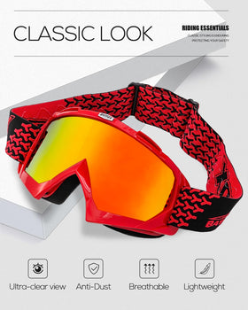 BATFOX closeup of polycarbonate lens highlighting impact resistance benefit