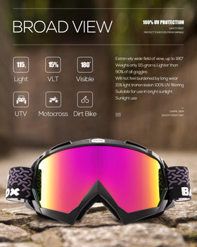 BATFOX folded goggles in pouch for compact transport