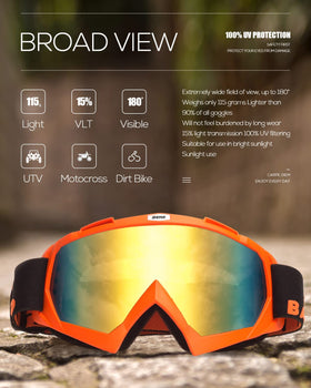 BATFOX goggles held in hand demonstrating lightweight portability