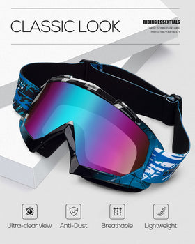 BATFOX close-up of PC lens detail highlighting impact-resistant clarity and UV400 benefit