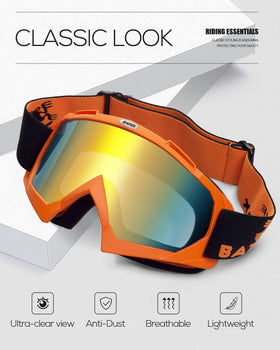 BATFOX lens close-up highlighting scratch-resistant and clear view