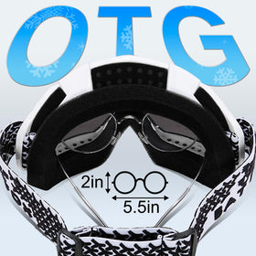 BATFOX goggles in hand for scale showing lightweight, travel-friendly benefit