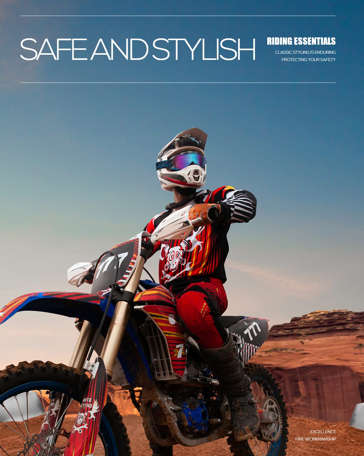 BATFOX side profile showing anti-slip silicone strap for secure helmet grip and stability