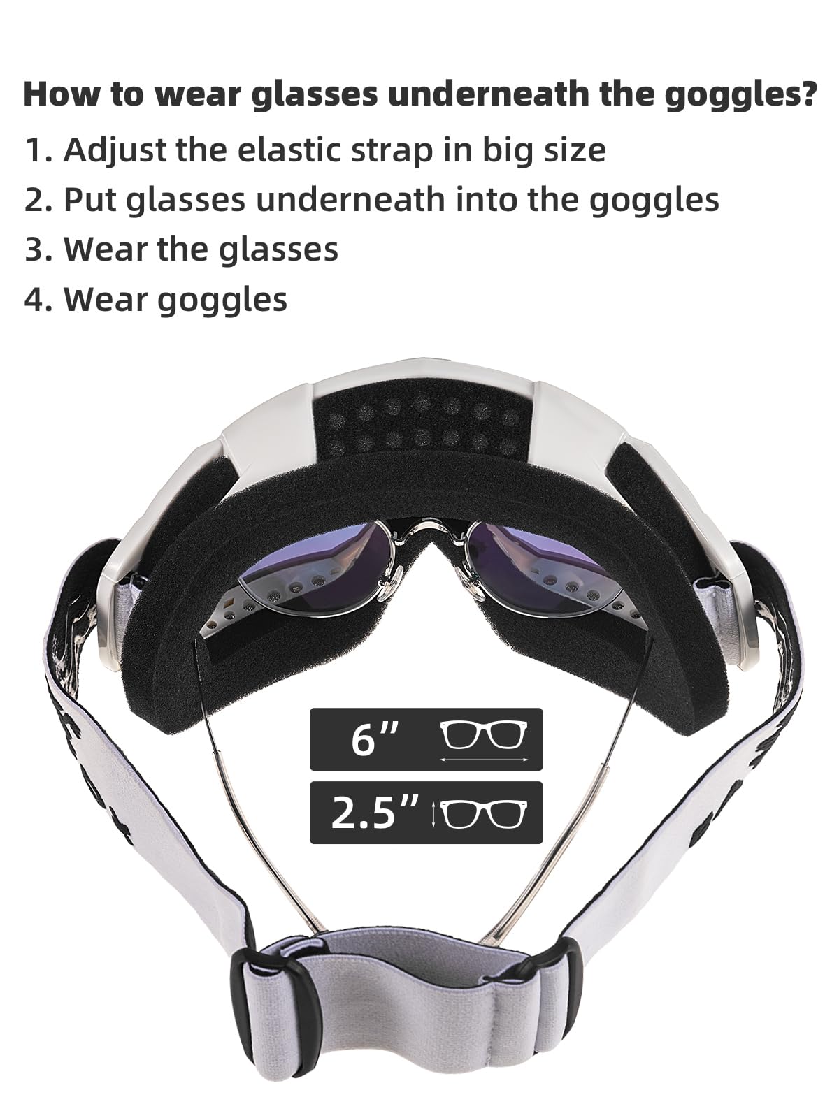 BATFOX goggles next to hand showing lightweight size benefit