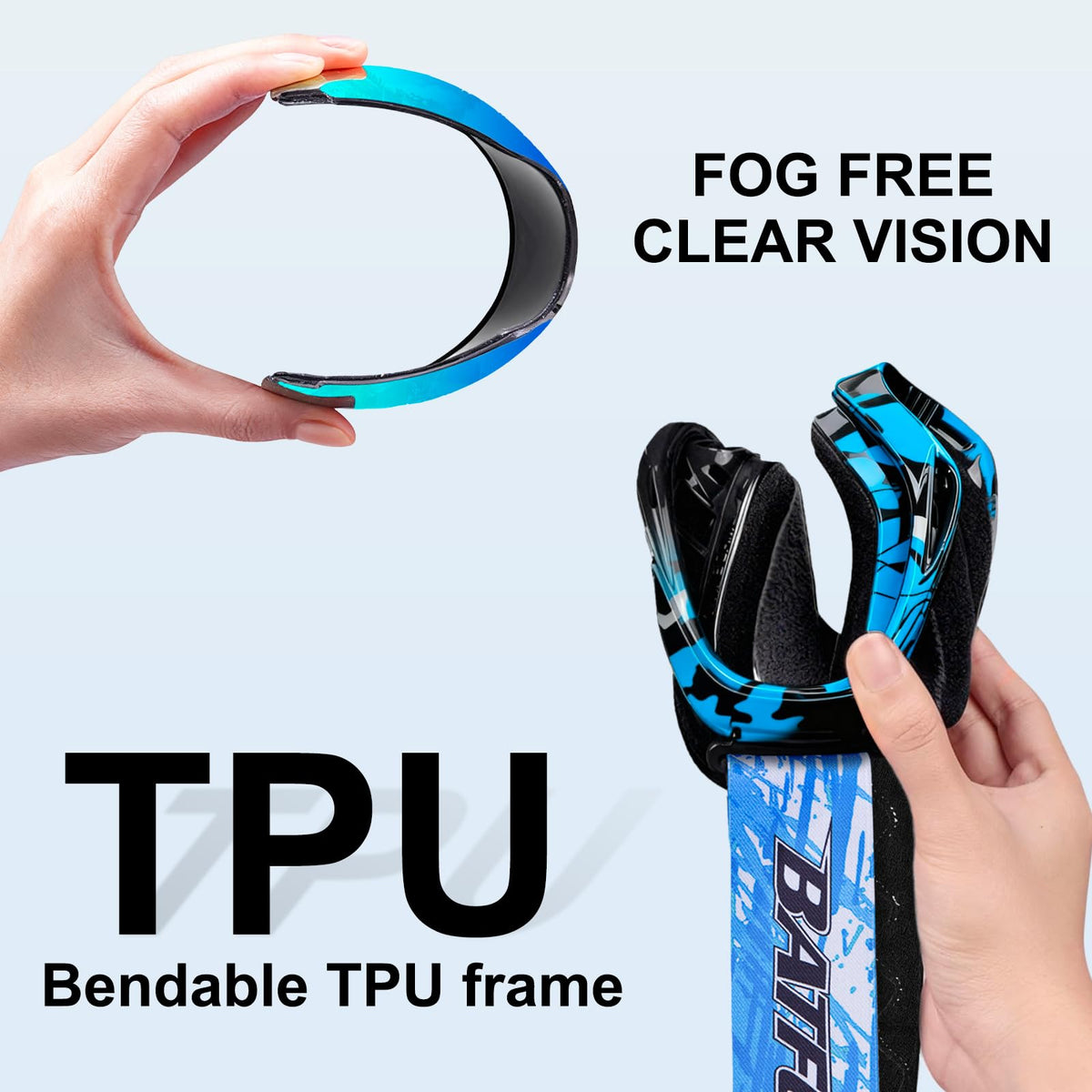 BATFOX goggles in storage bag protecting lens from scratches and dust