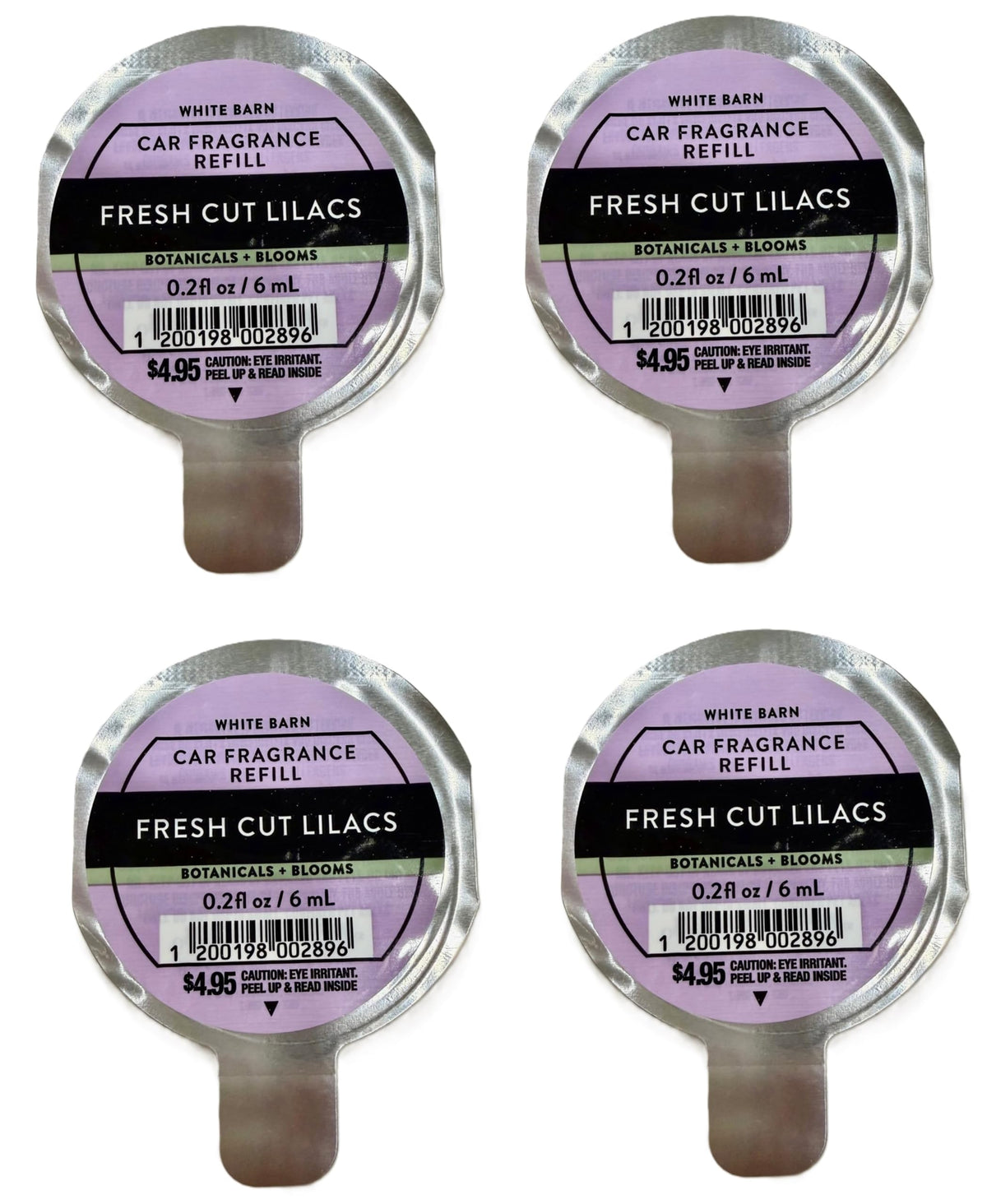 Bath & Body Works front packaging showing Fresh Cut Lilacs refill, long-lasting fragrance