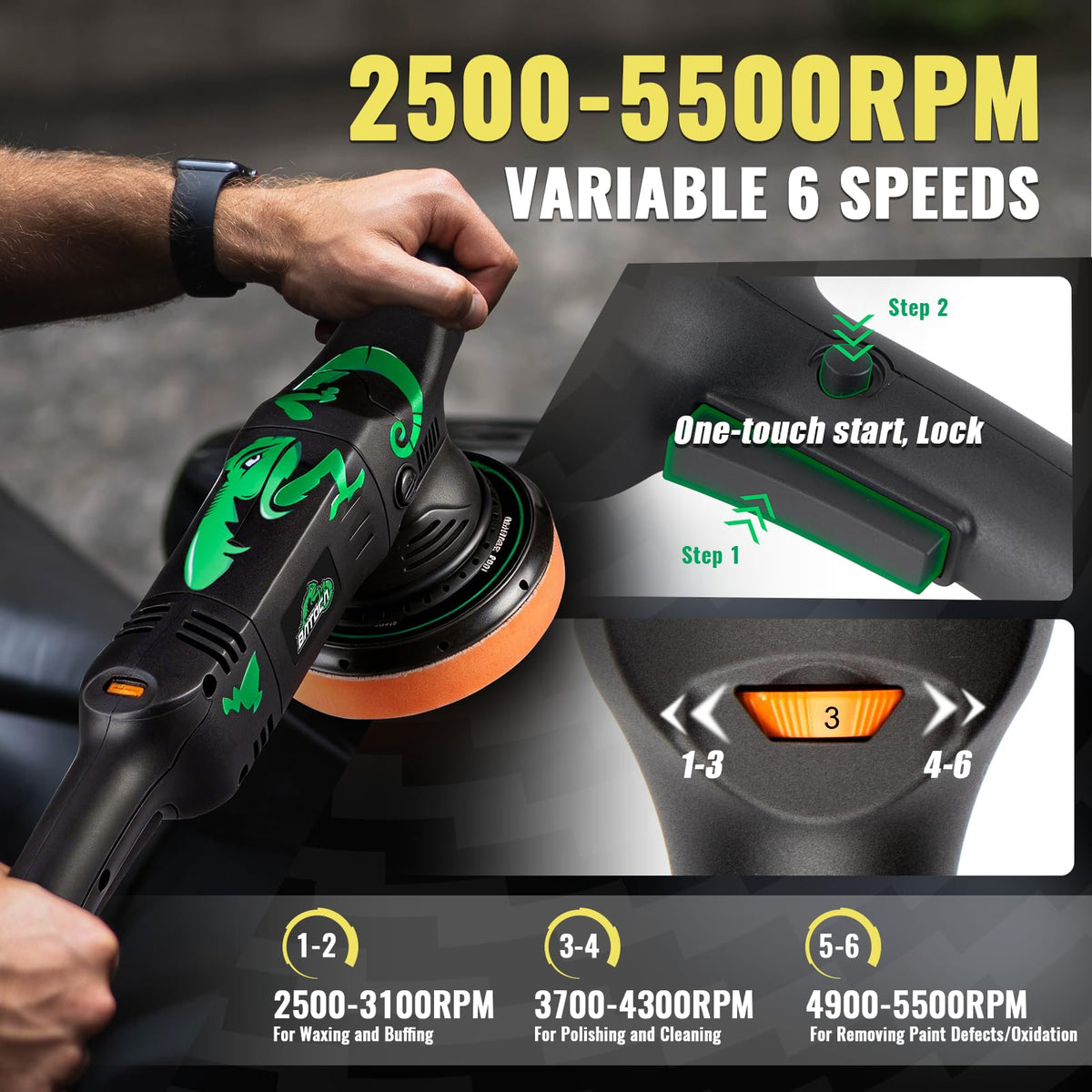 BATOCA foam pad set displayed for effective cutting, polishing, and finishing