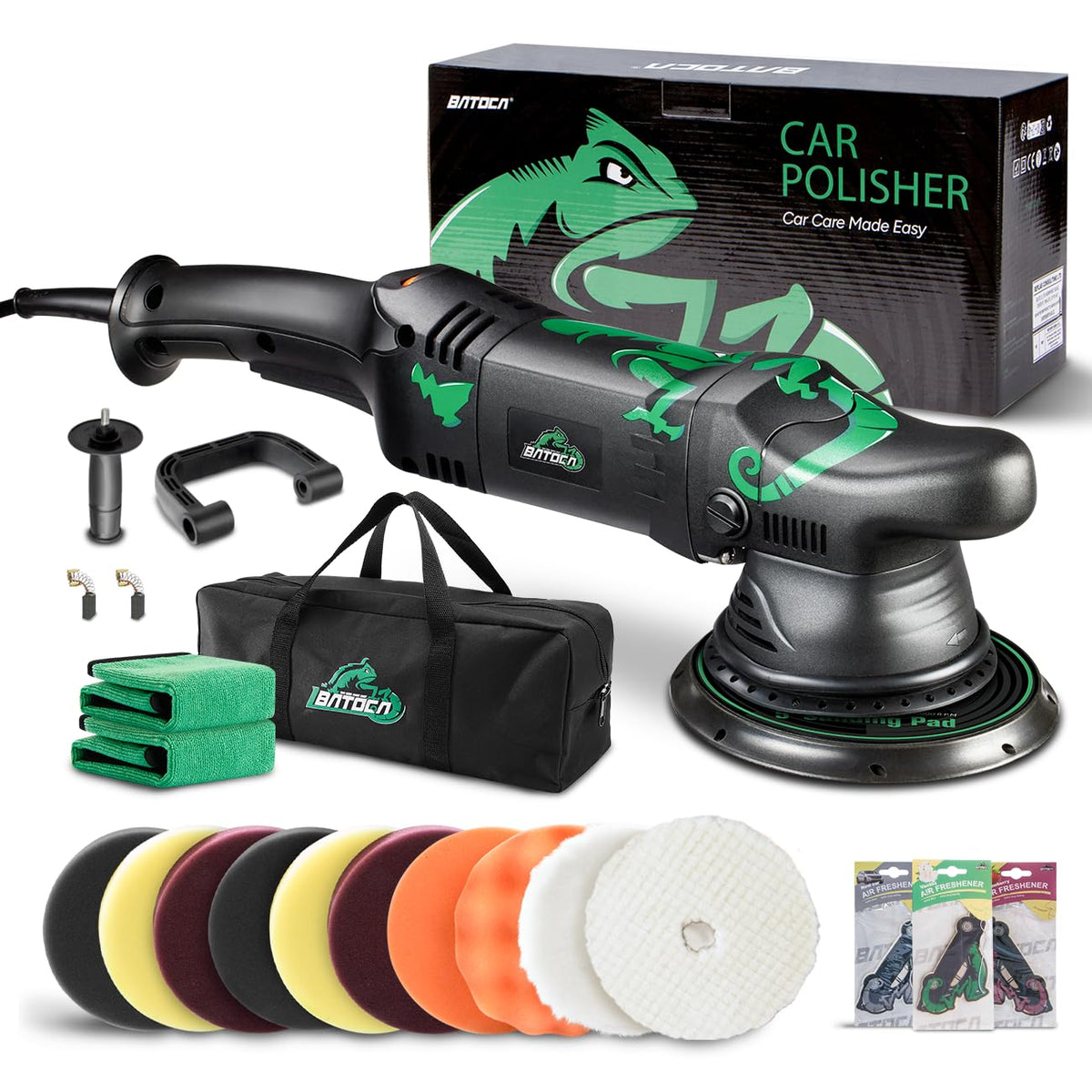 BATOCA polisher front view showing tool and pad for instant polishing benefit