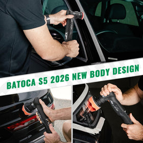BATOCA S5 polishing a headlight demonstrating precise spot restoration