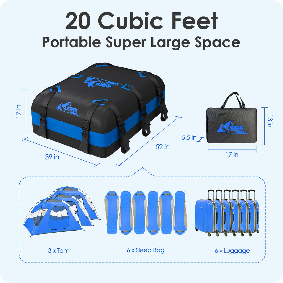 BATSUVCER folded into storage bag for compact stowage benefit