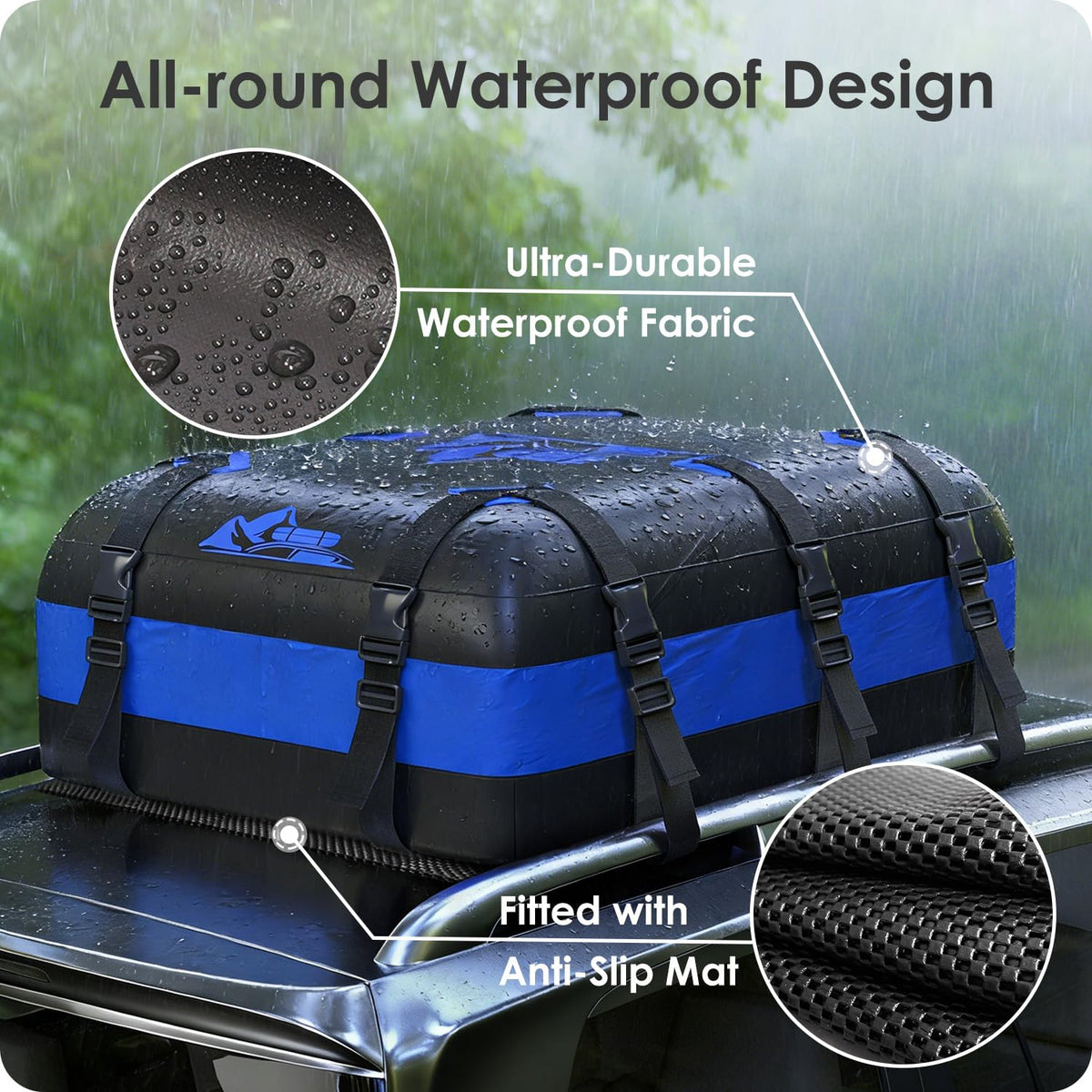 BATSUVCER close-up of two-way zipper and wide Velcro flap for protection