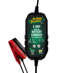 Battery Tender front view compact charger showing casing and ports, reliable maintenance