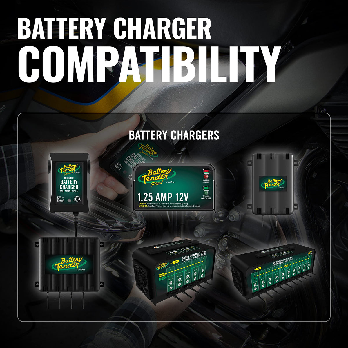Battery Tender connector pin detail showing durable contacts for reliable charging performance