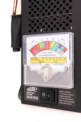 Battery Tender color-coded display close-up delivering fast, readable battery status