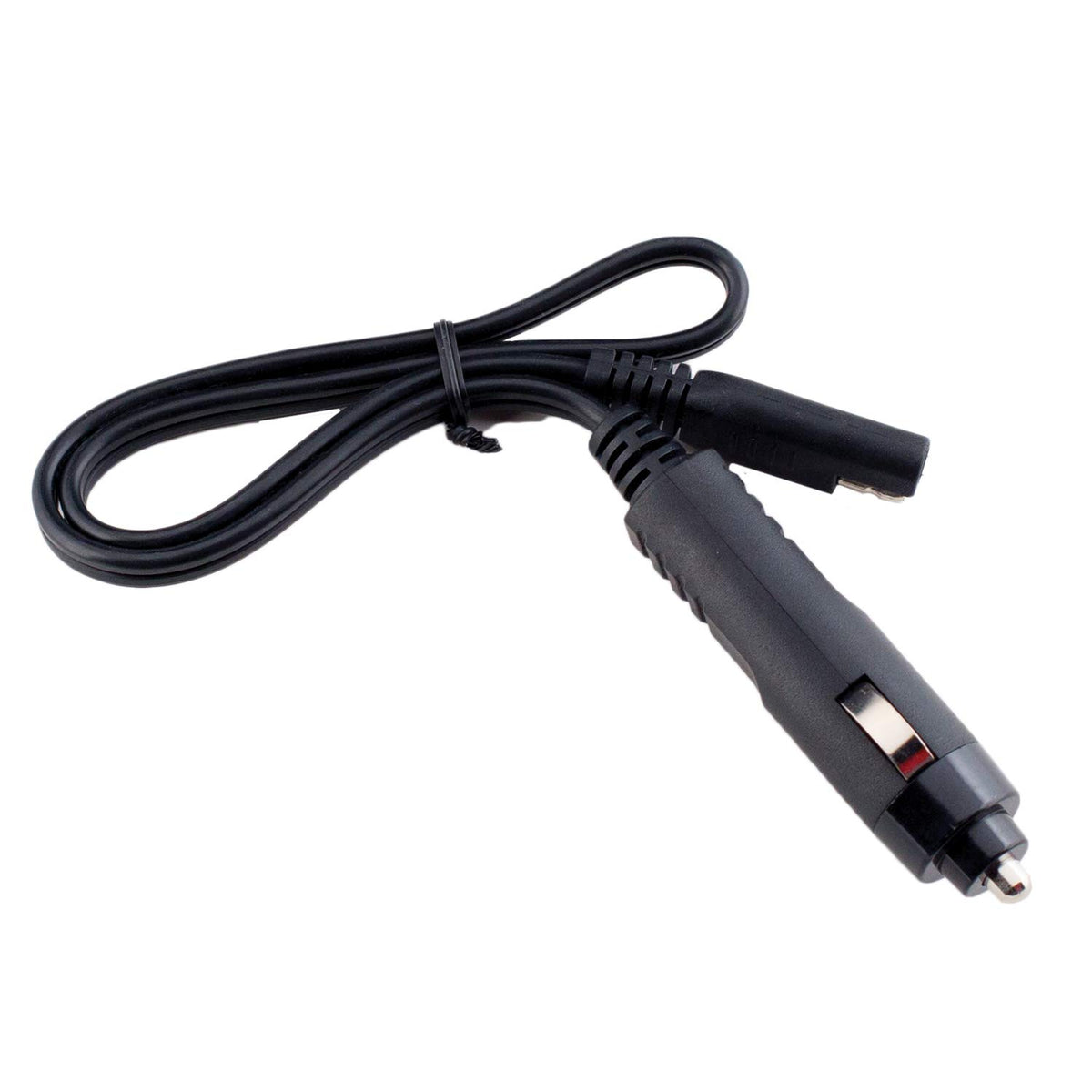 Battery Tender male adapter front view showing connector and durable contact for secure charging