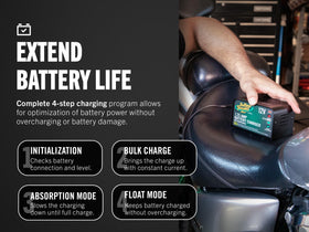 Battery Tender fused ring terminal and alligator clips showing versatile hookup benefit