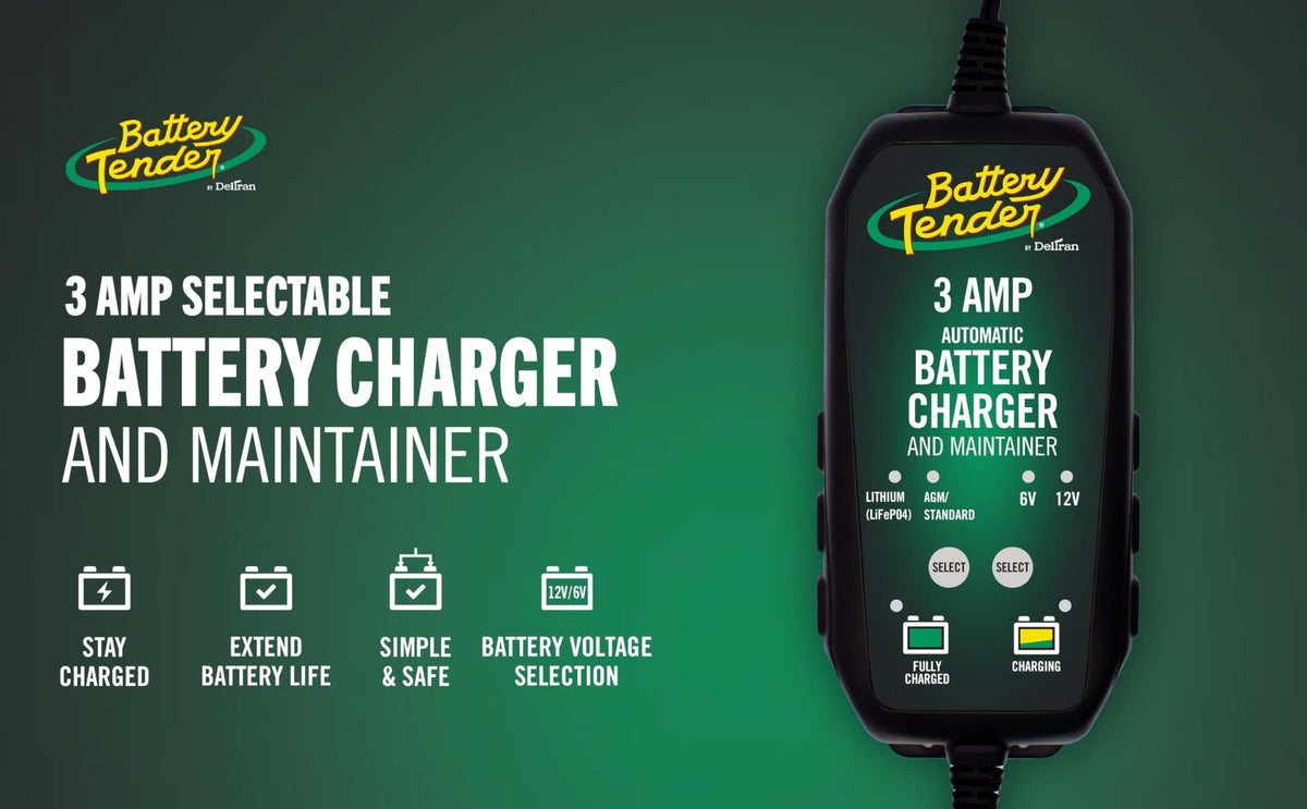 Battery Tender ring terminal detail illustrating secure connection and corrosion resistance