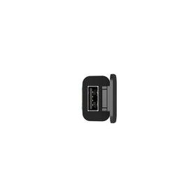 Battery Tender adapter next to smartphone for scale, compact portable charging
