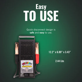 Battery Tender held in hand demonstrating compact size and easy transportability