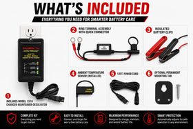 BatteryMINDer ambient temperature sensor close-up for accurate charging adjustments