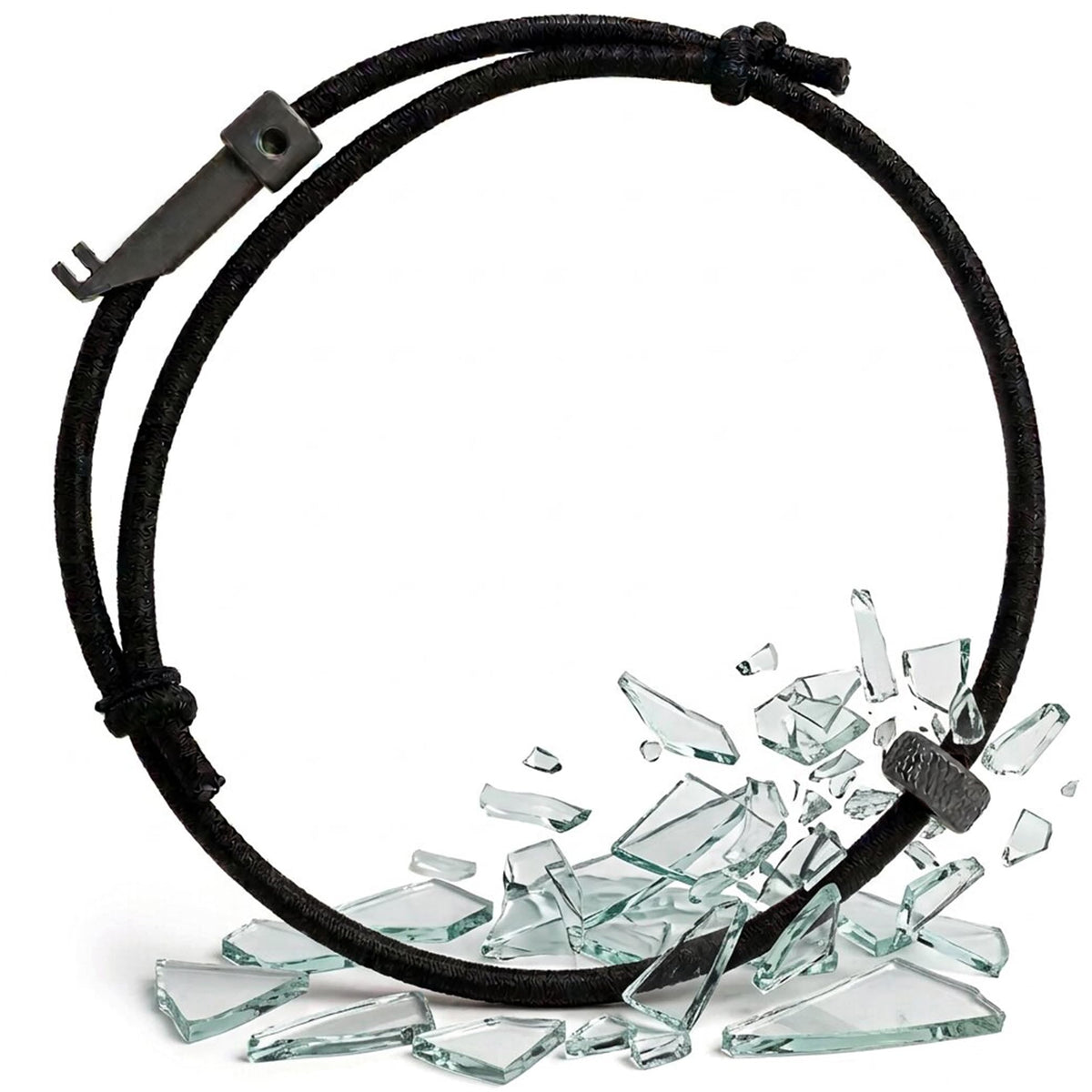 BATTLBOX bracelet front view showing compact emergency wrist strap for quick access