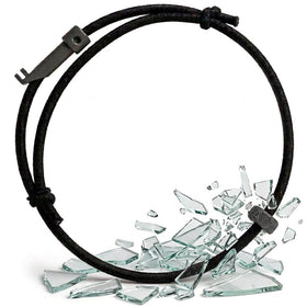 BATTLBOX bracelet front view showing compact emergency wrist strap for quick access