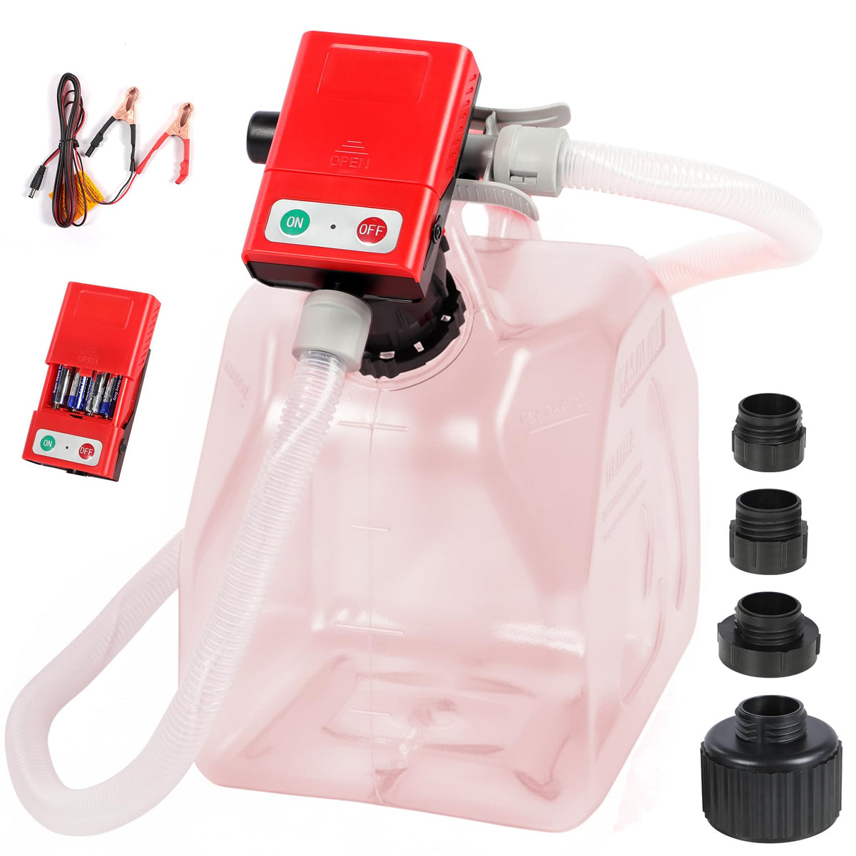 Baudelio front packaging showing pump features and adapters, boosts confidence
